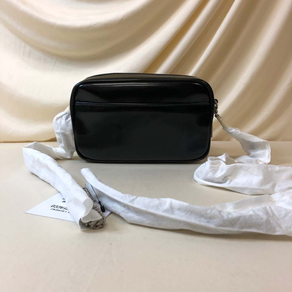 YVES SAINT LAURENT YSL Black Patent Lou Mini Camera Bag Sku# 63865 - Picture 3 of 10